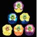 Сахарные цветы Анютины глазки разноцветные 3 шт