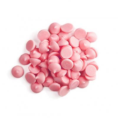 Шоколадные капли-дропсы для выпечки розовые 100 гр