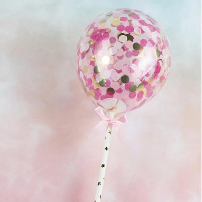 Топпер для торта Воздушный мини шарик  розовый