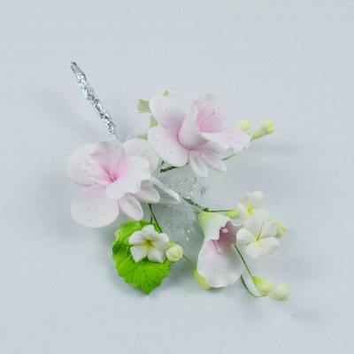Сахарные цветы Ветка Орхидеи Фаленопсис (розовая)