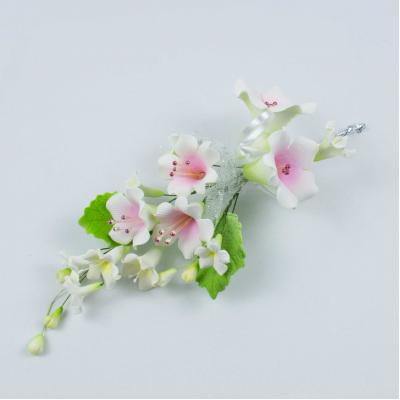 Сахарные цветы Большая ветка Колокольчика (розовая)