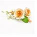 Сахарные цветы Ветка Розы №2 (персиковая)