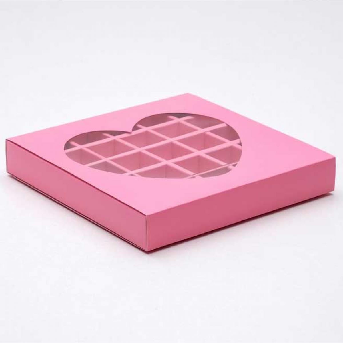 Коробочка для конфет розовая Сердце