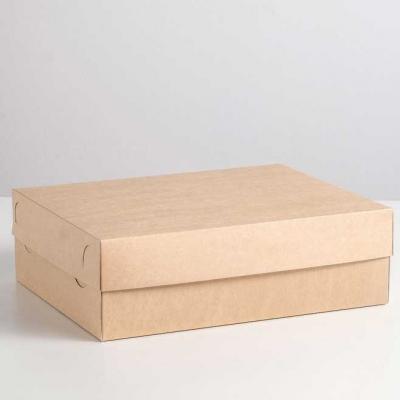 Упаковка для капкейков крафт 32,5х25,5х10 см на 12 шт