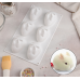 Силиконовая форма для муссовых десертов Кролик 6 ячеек