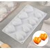 Силиконовая форма для муссовых десертов Сердечки 8 ячеек