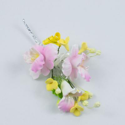 Сахарные цветы Ветка Орхидеи №2 (розовая)