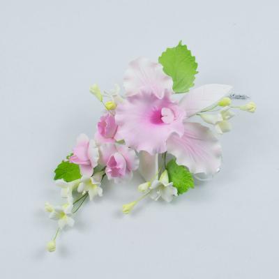 Сахарные цветы Большая ветка Орхидеи Каттлеи (розовая)