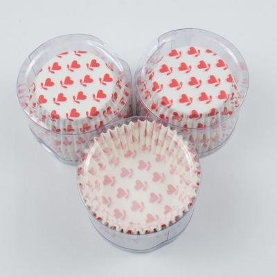 Капсулы бумажные для кексов Аленькие сердечки 100 шт
