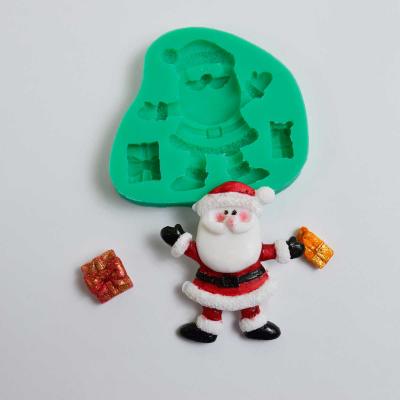 Силиконовый молд Санта Клаус с подарками