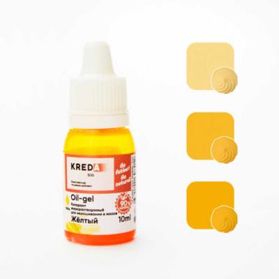 Жирорастворимый краситель Kreda Oil-gel 04 желтый 10 мл