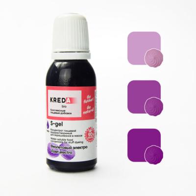 Краситель пищевой гелевый Kreda S-gel 27 фиолетовый электро 20 мл