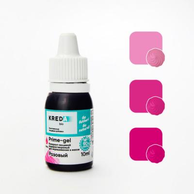 Краситель пищевой гелевый Kreda Prime-gel 01 розовый 10 мл