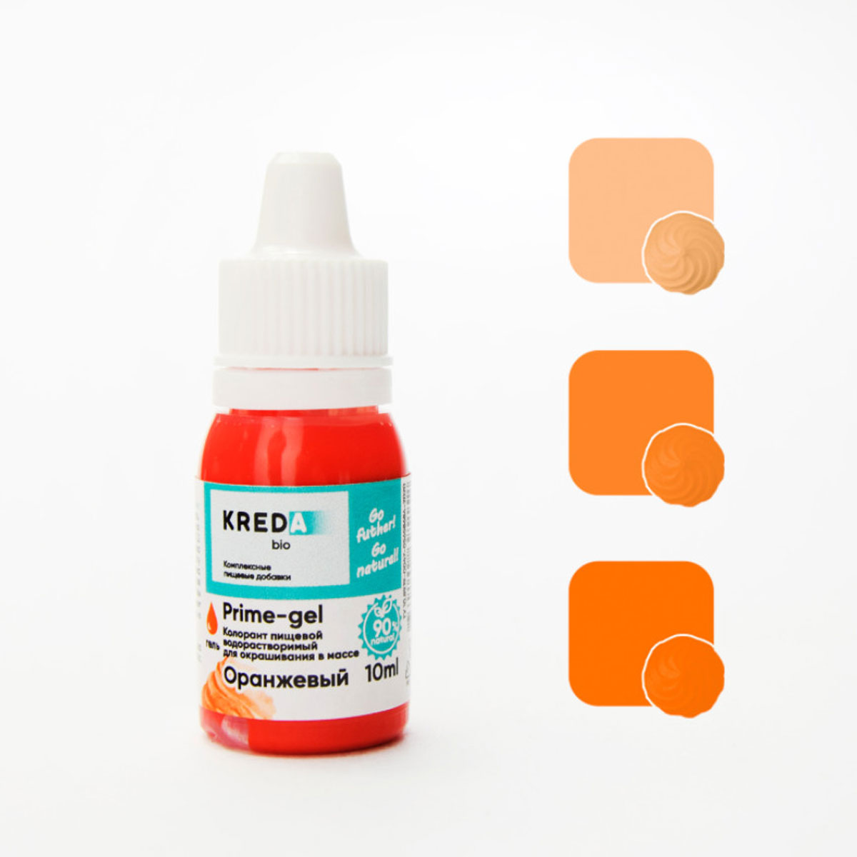 

Краситель пищевой гелевый Kreda Prime-gel 03 оранжевый 10 мл, 10144