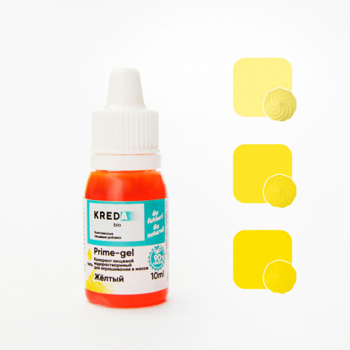 

Краситель пищевой гелевый Kreda Prime-gel 04 желтый 10 мл, 10143