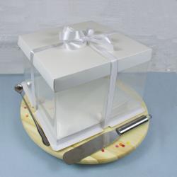 Коробка прозрачная для торта 30х30 см Квадратная