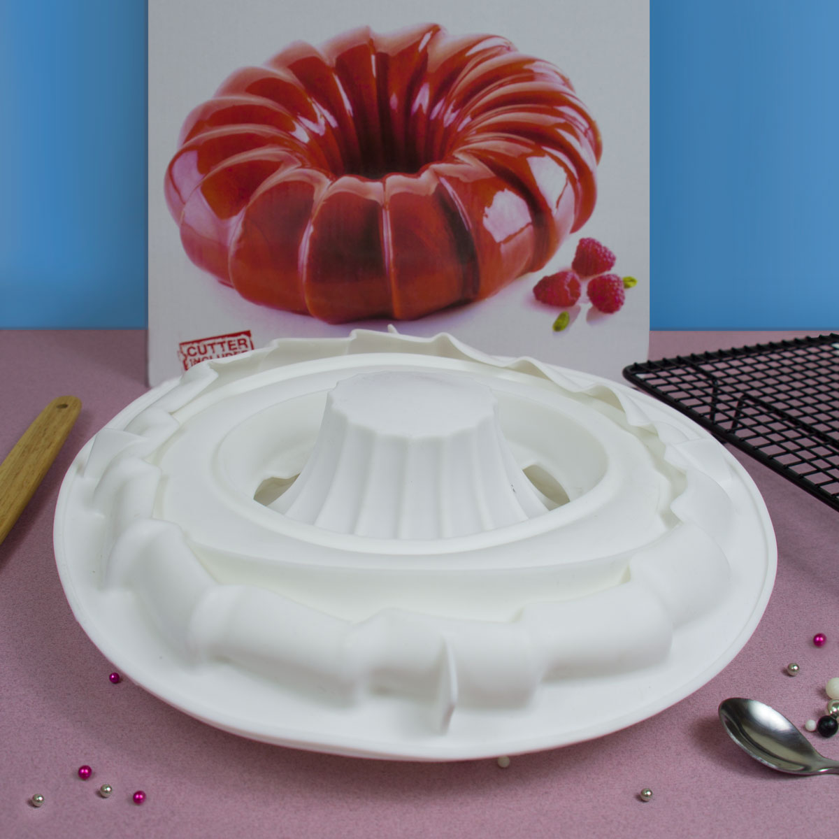 Форма для выпечки и муссовых десертов Красный шлейф с начинкой (Kit redtail) 2 предмета