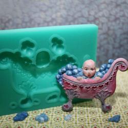 Силиконовый молд Малыш в ванночке