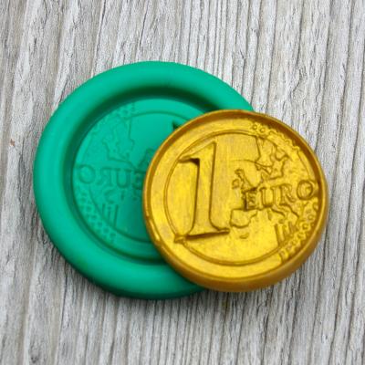 Силиконовый молд монета Один евро