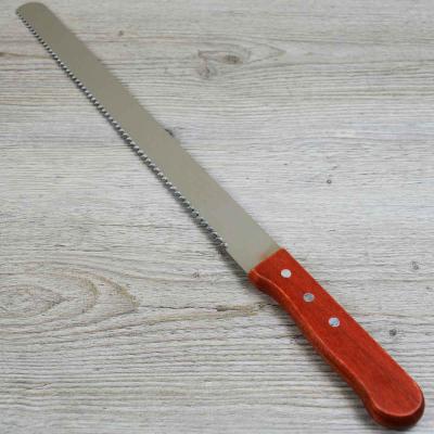 Нож для бисквита с зубцами 49 см деревянная ручка
