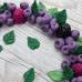 Набор силиконовых молдов Венок Лесные ягоды с листиками