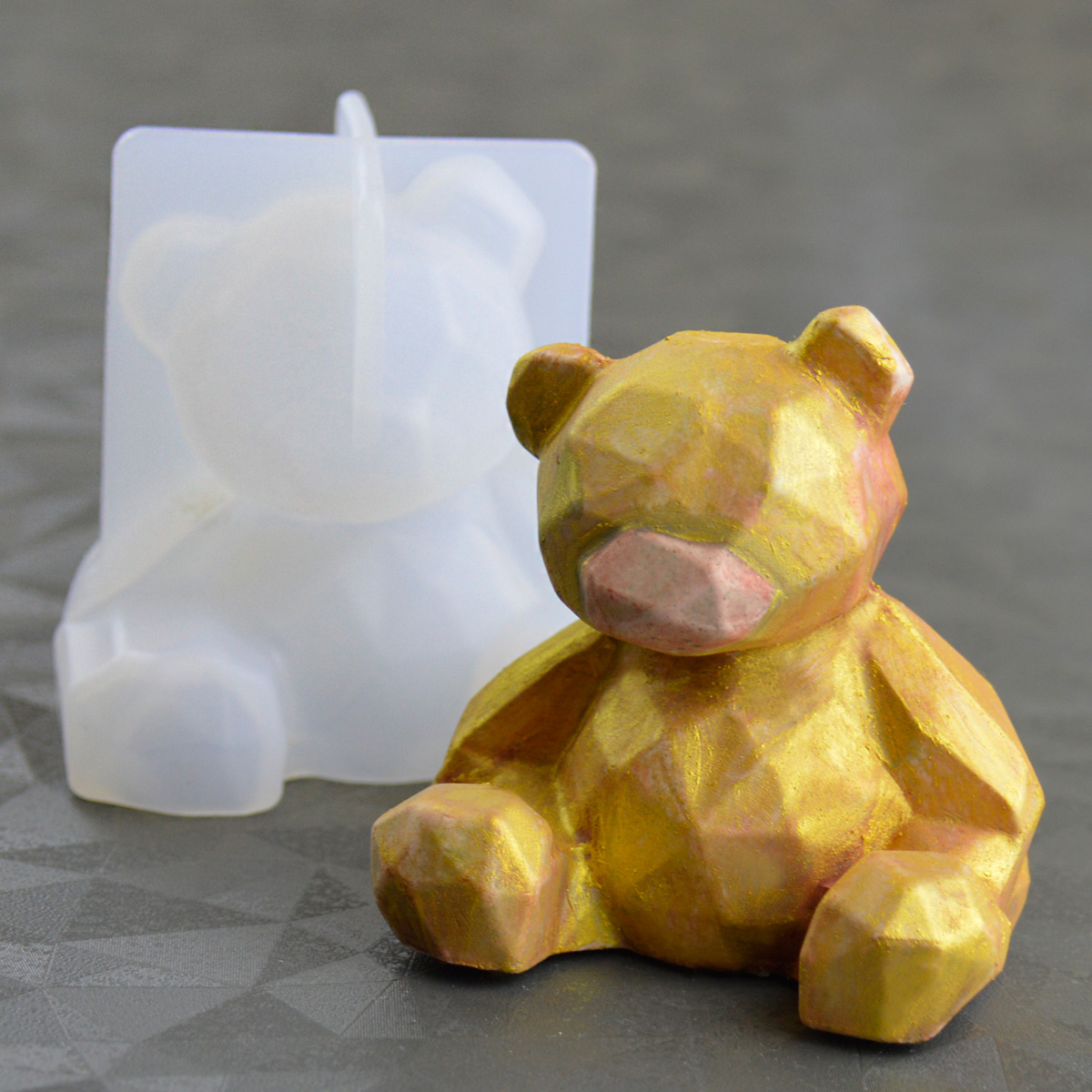 Мишка с сердцем 2 - силиконовая форма для мыла в интернет-магазине
