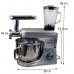 Кухонный комбайн 3 в 1 СOOKLEE - SM 1507 Блендер, мясорубка, планетарный миксер Серебро