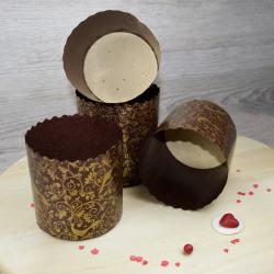 Бумажная форма для кулича 10 шт Райский сад Д-90