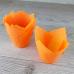 Капсулы бумажные для кондитерских изделий 10 шт Тюльпан Оранжевые