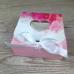 Коробка для конфет с лентой Цветок бордовый 11х11х5 см 9 ячеек