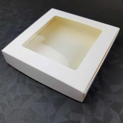 Коробка для пряников и сладостей с окном 16х16х3 см
