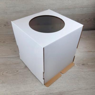 Коробка для торта с окошком 22х22х25 см