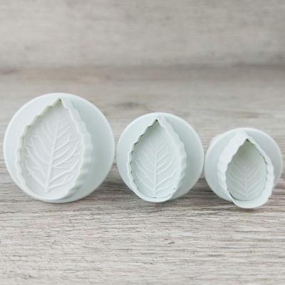 Набор плунжеров кондитерских для мастики и теста 3 шт Лист Розы-2 