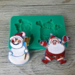 Молд Дед Мороз и снеговик