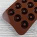 Силиконовая форма для льда и шоколада Пончики 15 ячеек
