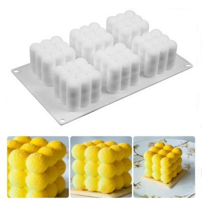 Форма для выпечки и муссовых десертов 6 ячеек Воздушный кубик-2