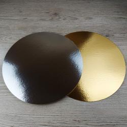 Подложки для кондитерских изделий Золото/серебро d 32 см (10 шт)