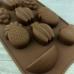 Силиконовая форма для шоколада и льда Тропические фрукты 11 ячеек