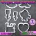 Набор форм для вырезания печенья, мастики 7 шт День святого Валентина