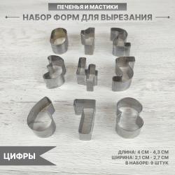 Набор форм для вырезания печенья и мастики Цифры