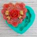 Силиконовый молд Роза на сердце