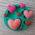 Силиконовый молд 2D Сердца ассорти