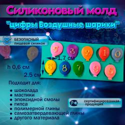 Силиконовый молд цифры Воздушные шарики
