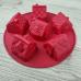 Силиконовая форма для выпечки Домики 3D 6 ячеек