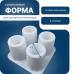 Силиконовая форма для десертов и шоколада Стаканчики мини 4 ячейки