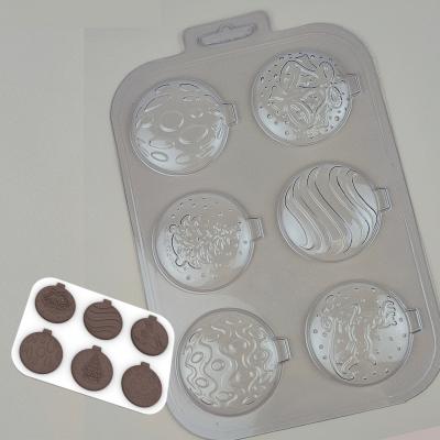 Пластиковая форма для шоколада Новогодние игрушки