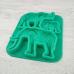 Силиконовый молд Семья слонов