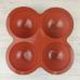 Силиконовая форма для выпечки и муссовых десертов 4 ячейки Полусфера