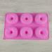Силиконовая форма для выпечки и десертов 6 ячеек Пончики нежные