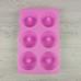 Силиконовая форма для выпечки и десертов 6 ячеек Пончики нежные